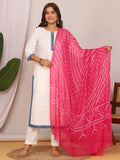 Pink Nazmin Chiffon Hand Tied Bhandej Dupatta (2.5 Meter)