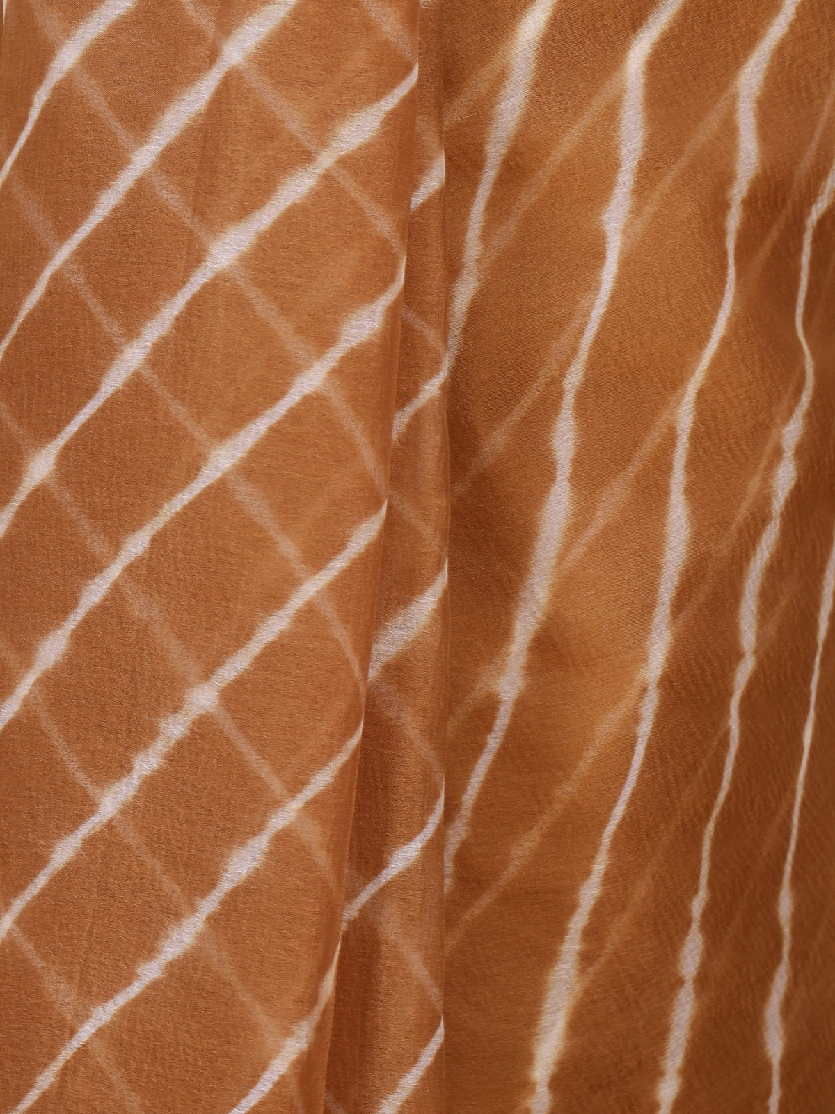 Camel Brown Nazmin Chiffon Saree with Hand Tied Leheriya